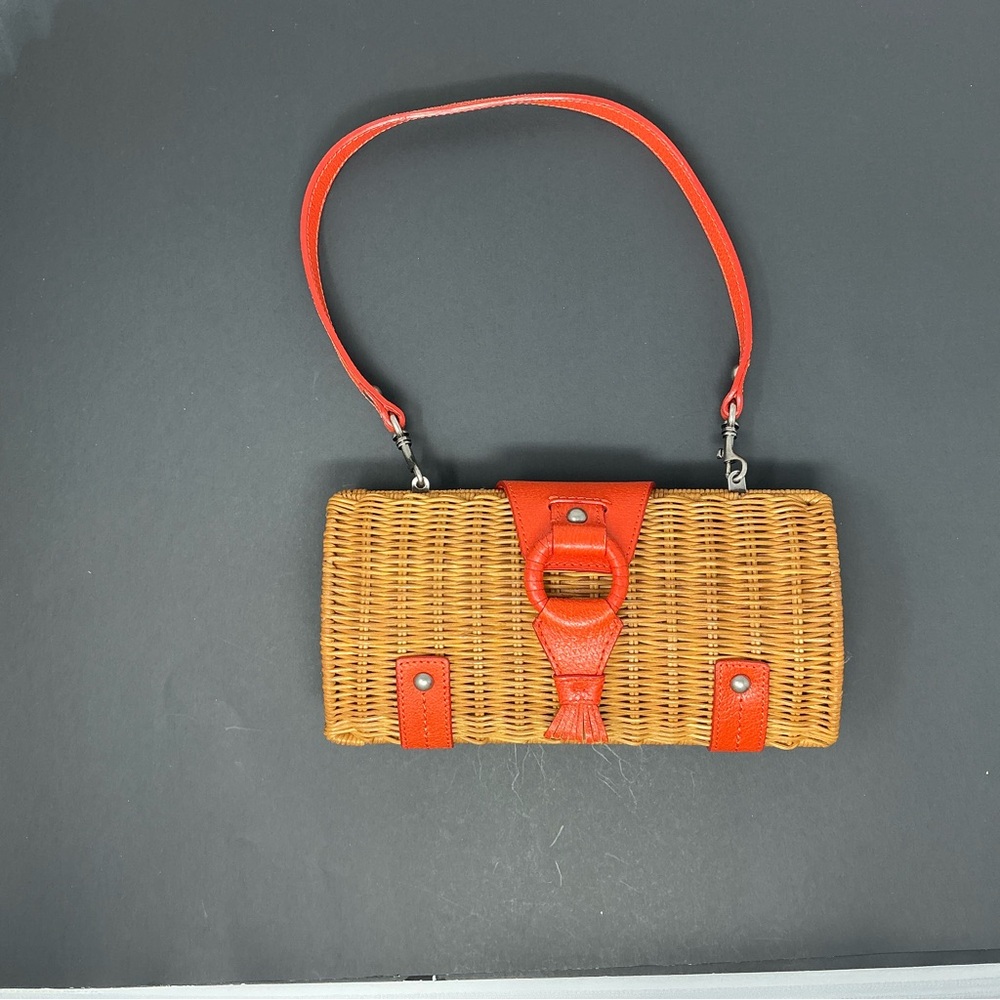 Tommy Bahama wicker clutch/ shoulder